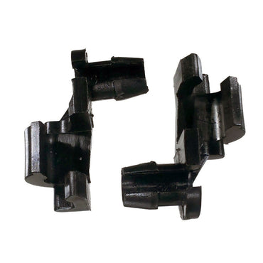 Left Hand Side Black Nylon Door Rod Hood Clips Retainer - 5/32" Rod 17/64" Hole - 50 Pack