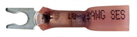 Multilink Heat Shrink Crimp & Solder Spring Spade Terminal 22-18 AWG #6 Stud - 10 Pack