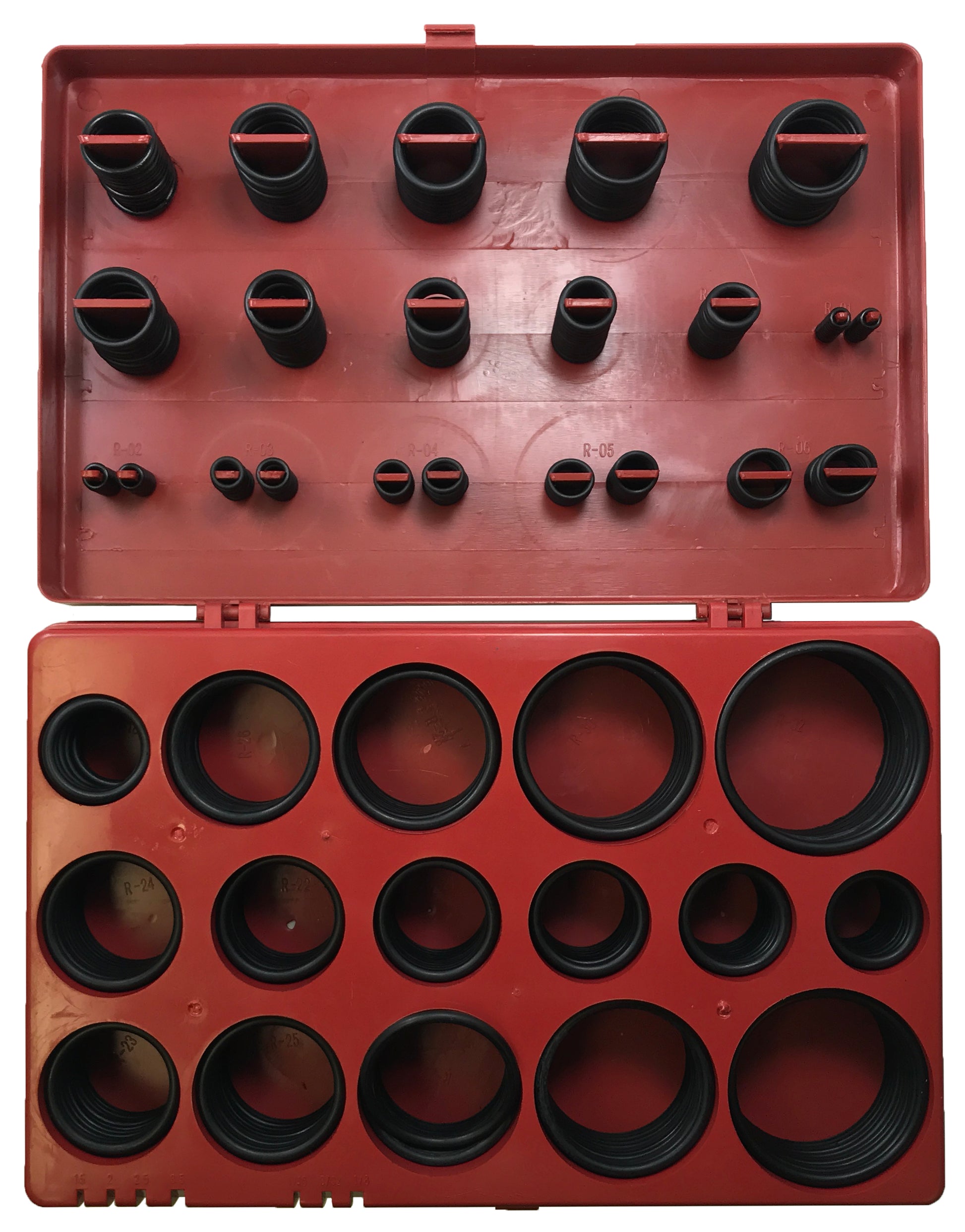 382 Piece Black Automotive SAE O-Ring Seal Assortment Kit