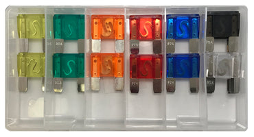 14 Piece Large 32 Volt Maxi Blade Fuse Assortment Kit - 20A to 80 AMP