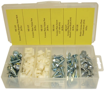 License Plate Hardware Assortment (88 Pcs)