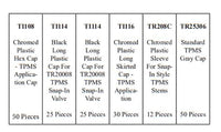 192 Piece Tire Valve Stem TPMS Cap And Sleeve Assortment Kit