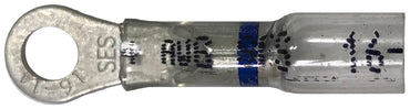 Optiseal Clear Heat Shrink & Crimp Blue Ring Terminal 16-14 Gauge #10 Stud - 50 Pack