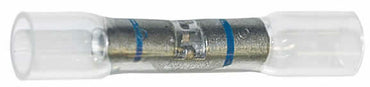 Optiseal Clear Heat Shrink & Crimp Blue Butt Connector 16-14 Gauge - 10 Pack