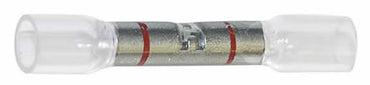 Optiseal Clear Heat Shrink & Crimp Red Butt Connector 22-18 Gauge - 10 Pack