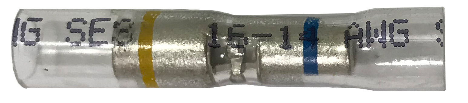 Optiseal Clear Heat Shrink & Crimp Step-Down Butt Connector 16-14 to 1 ...