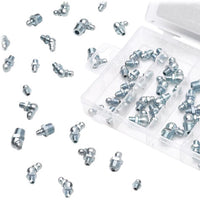 Steel Grease Fitting SAE & Metric Sizes Assortment Kit - 70 Pieces