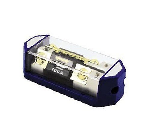 RAPTOR Distribution Block ANL Fused 2 Position (1) 1/0 ga In (2) 4ga Out Platinum