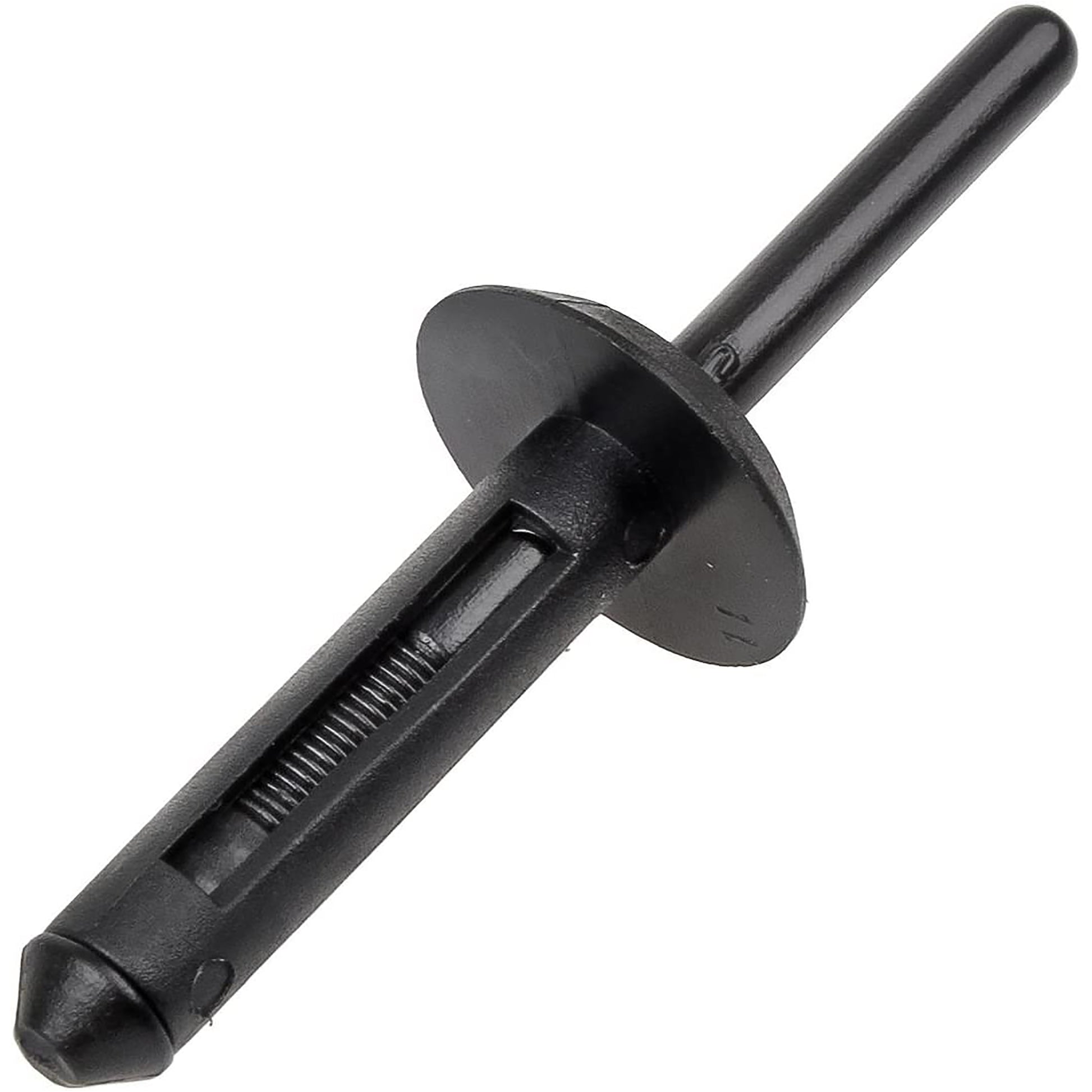 Black Nylon Blind Rivet Mandrel Retainer - 1/4" Dia. 1/2" Flange - 25 Pack