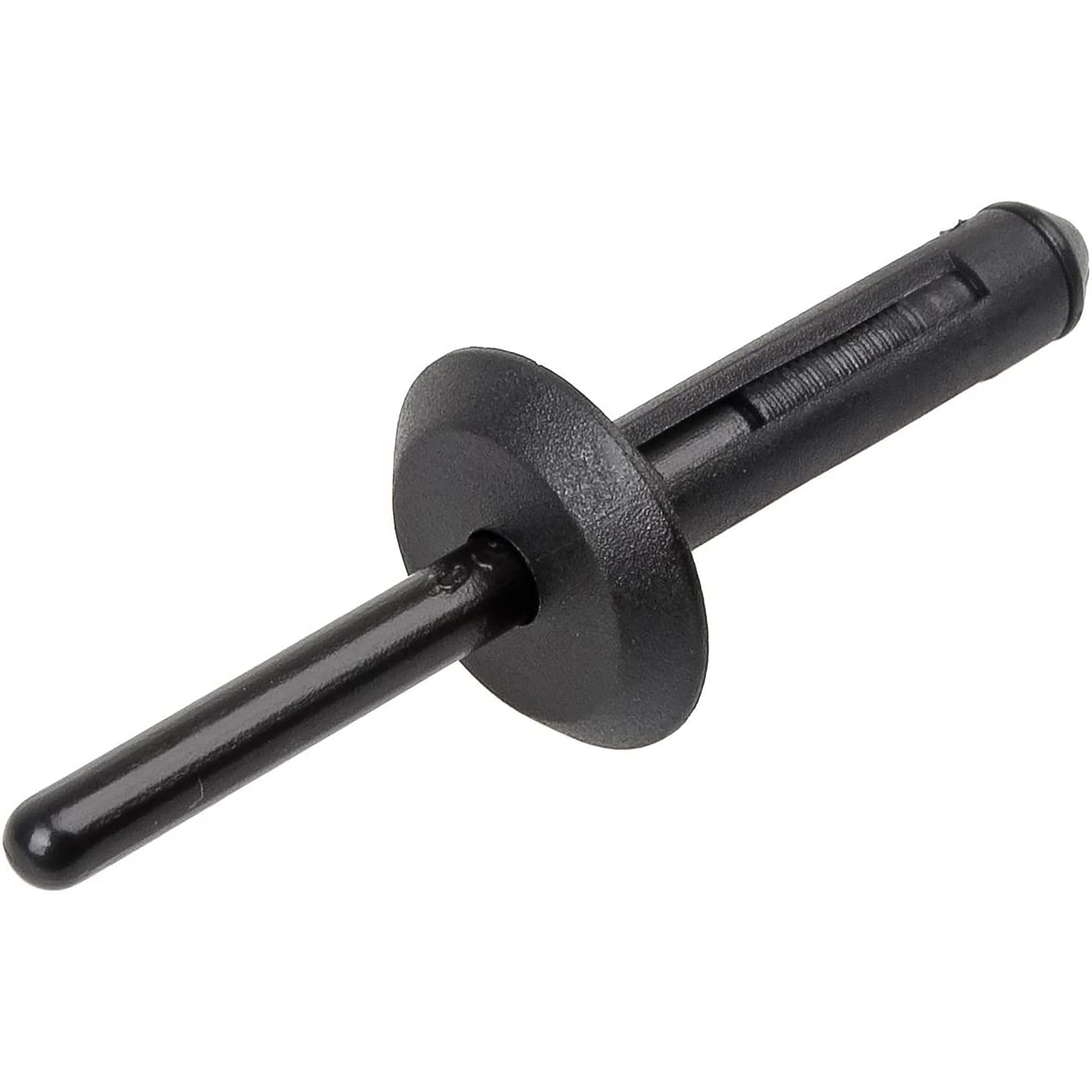 Black Nylon Blind Rivet Mandrel Retainer - 1/4" Dia. 1/2" Flange - 25 Pack