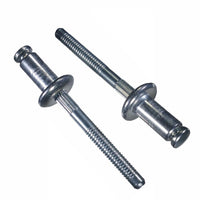 Aluminum Rivet Steel Mandrel Window Regulator Peel - 1/4" Dia. - 1/2" Flange - 25 Pack