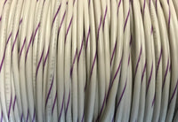 Primary Tracer Marine Tinned Copper 22 Gauge x 100 FT Spool - White Wire & Purple Stripe - USA