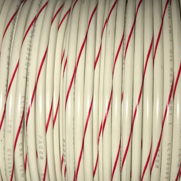 Primary Tracer Marine Tinned Copper 20 Gauge x 25 FT Coil - White Wire & Red Stripe - USA
