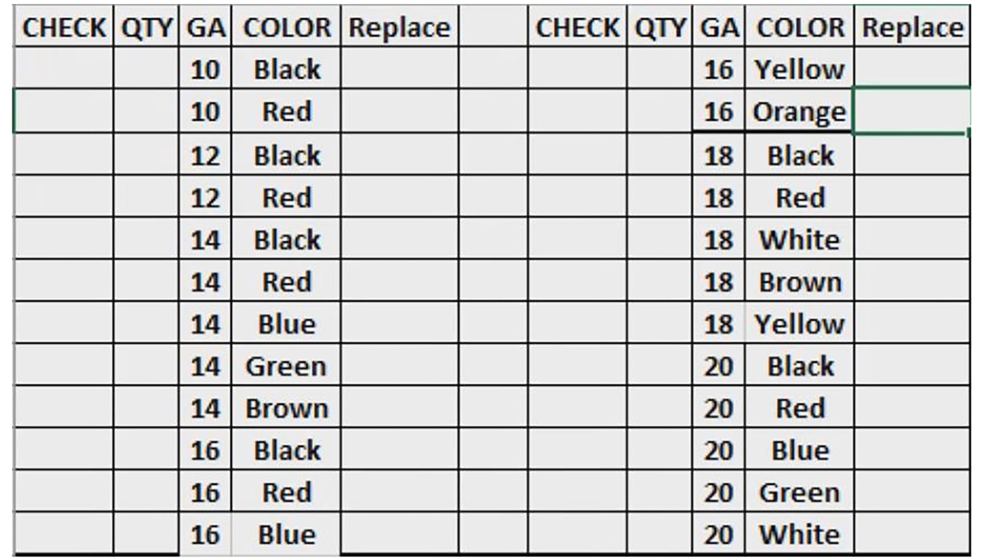10-20 Gauge Primary Wire Assortment (24) 100' Rolls & Wire Rack