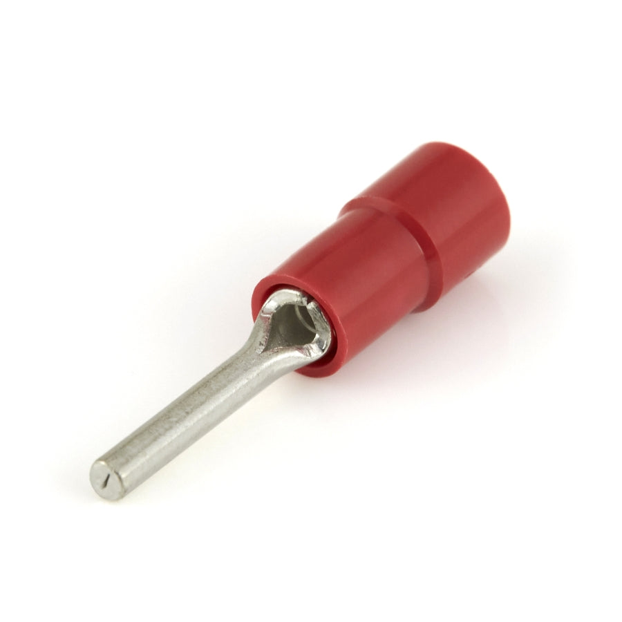 Vinyl Insulated Red Funnel Entry Pin Terminal Connector 22-18 Gauge ...