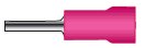 Vinyl Insulated Red Funnel Entry Pin Terminal Connector 22-18 Gauge - 100 Pack