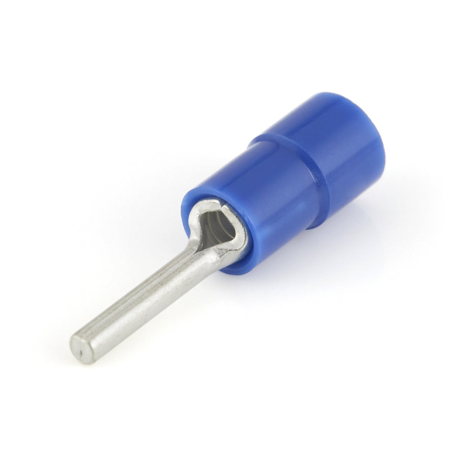 Vinyl Insulated Blue Funnel Entry Pin Terminal Connector 16-14 Gauge ...