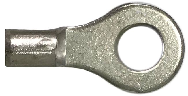 Non-Insulated Ring Terminal 8 Gauge 1/2" Stud - 100 Pack