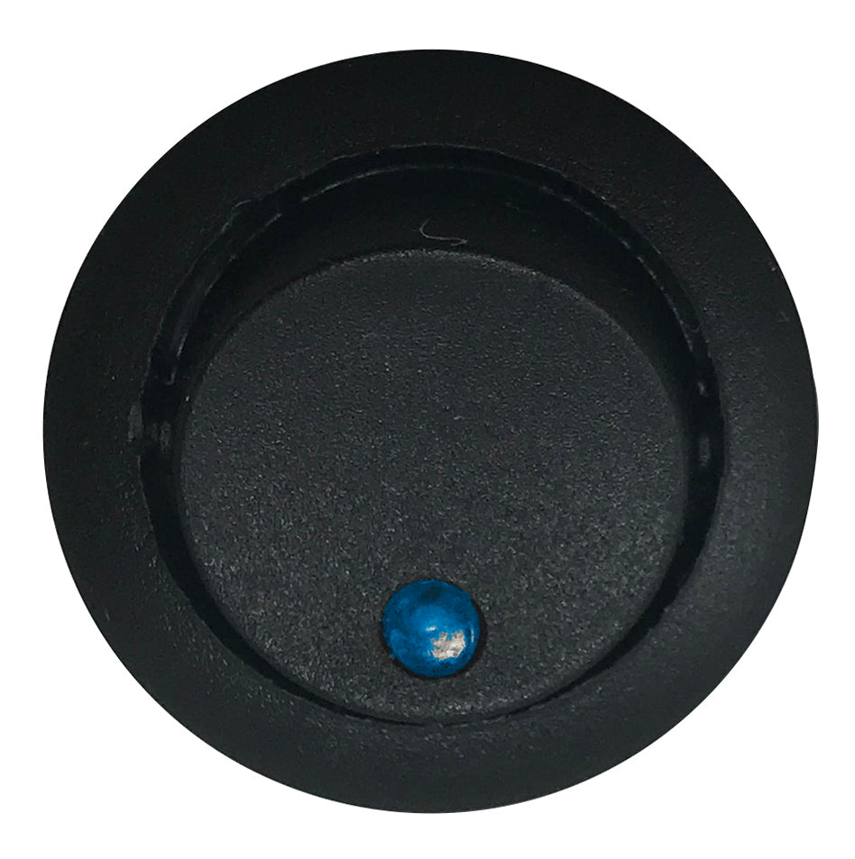 Blue Round LED Light Rocker Switch ON / OFF SPST - 20 Amps @ 12 Volt