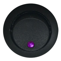 Purple Round LED Light Rocker Switch ON / OFF SPST - 20 Amps @ 12 Volt