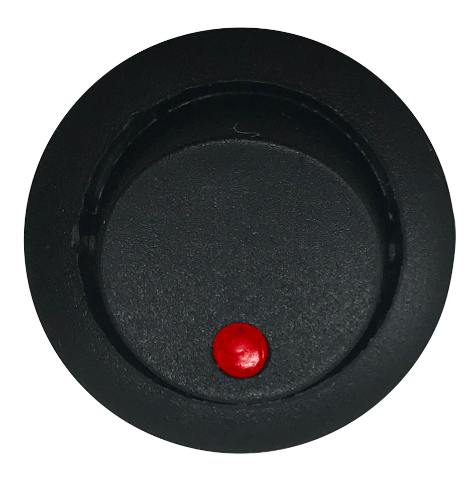 Round LED Rocker Switch - ON/OFF SPST - 12V 20A - 1 or 4 Pack
