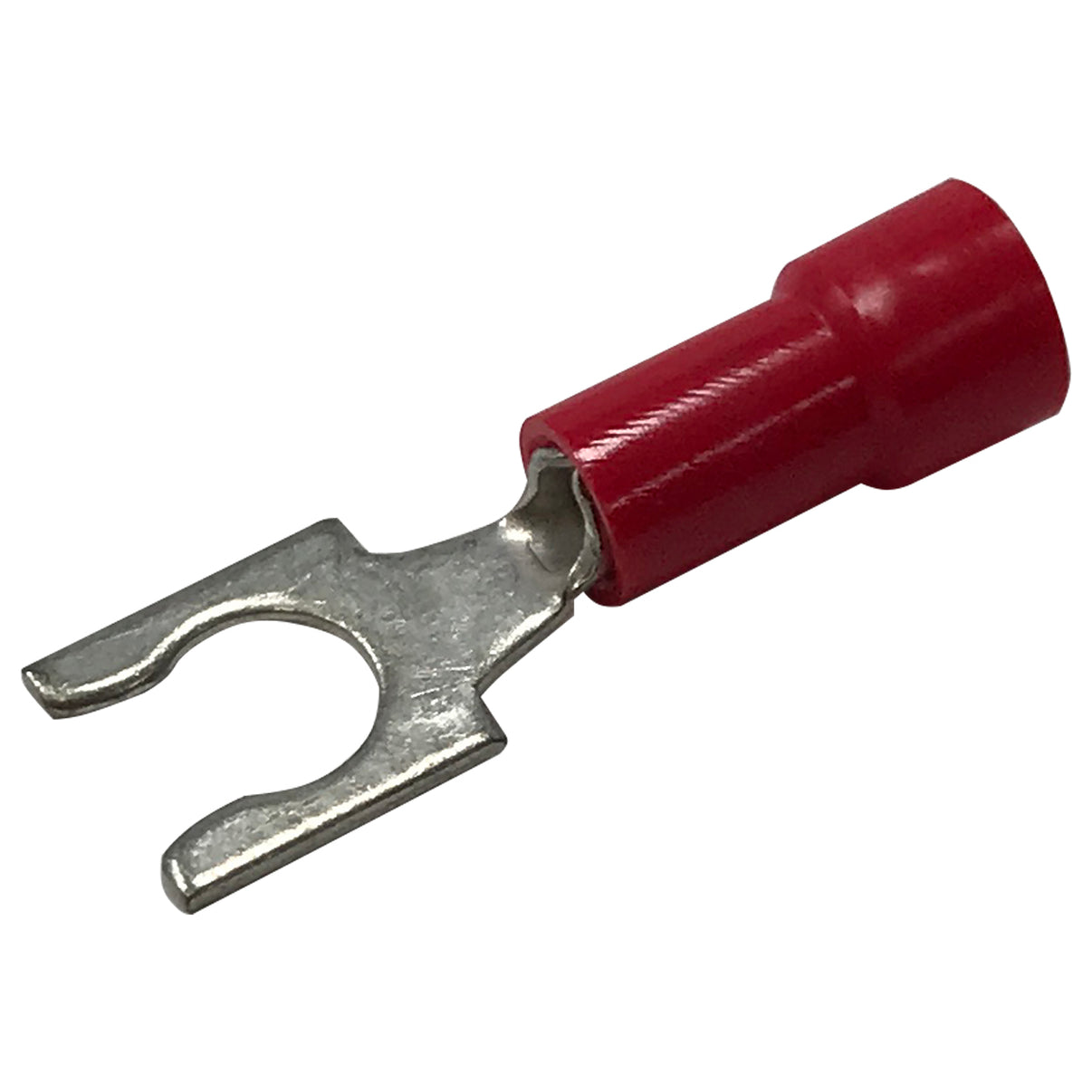 Vinyl Insulated Red Spring Spade Terminal 22-18 Gauge #6 Stud Connecto ...