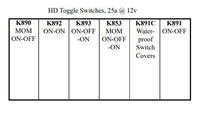 22 Piece Heavy Duty Metal Toggle Switch & Waterproof Cover Assortment Kit - 10 Amps @ 12 Volt
