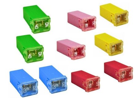 10 Piece JCAS Female JCase Cartridge Style Fuse Assortment Kit