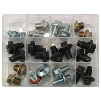 24 Piece Oil Drain Plug Assortment Kit - 12 Types