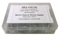 120 Piece Optiseal Clear Heat Shrink & Crimp Wire Terminal Connector Assortment Kit