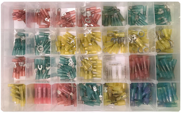 345 Piece Large Heat Shrink & Crimp Wire Terminal Connector Assortment Kit