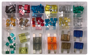 140 Piece Combination Mini ATM/MIN Standard ATO/ATC & Large Maxi Blade Fuse Assortment Kit
