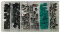 120 Piece Tire Valve Stem Cap Assortment Kit