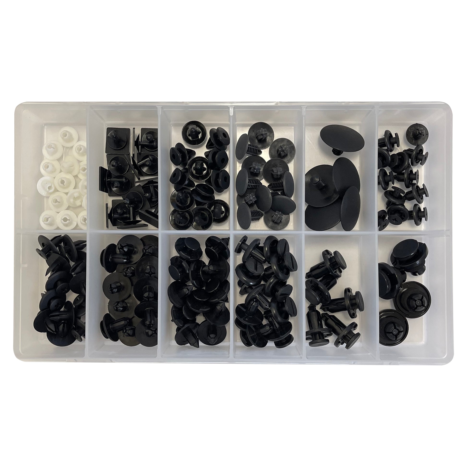 126 Piece Subaru Retainer Doors Fenders & Rocker Moldings Assortment Kit