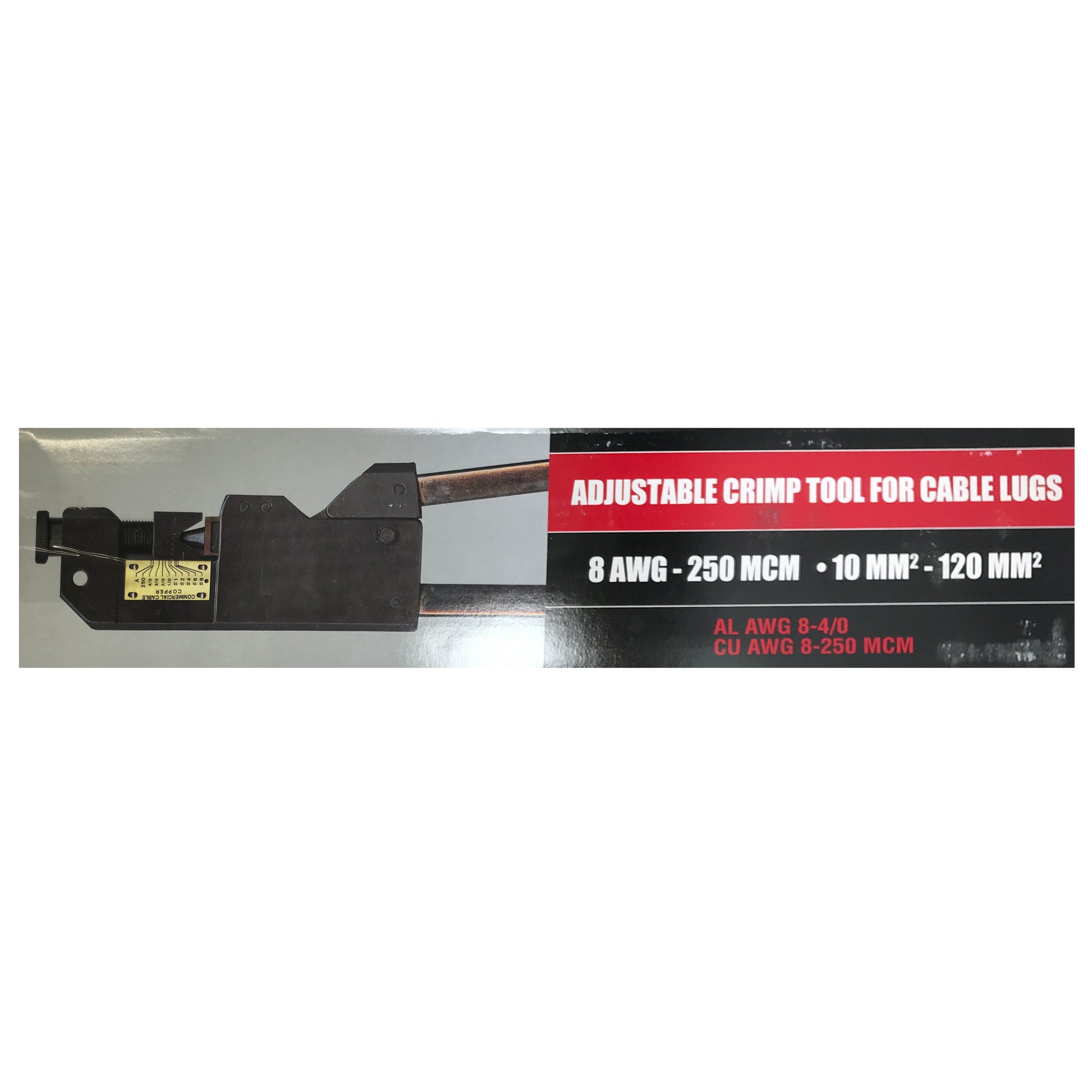 25" Heavy Duty Adjustable Anvil Crimp Tool For Battery Wire Copper Lug Terminals