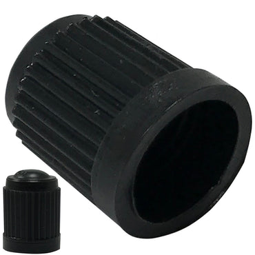 100 Pack Black Plastic Tire Valve Cap