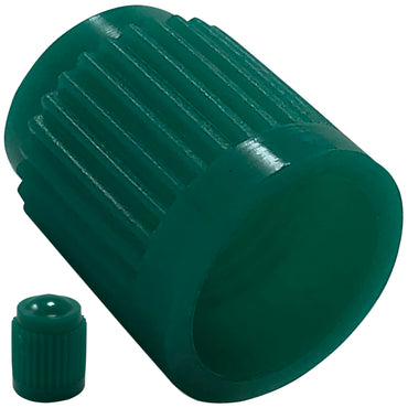 100 Pack of Green Plastic Tire Valve Cap for Nitrogen Filled Tires