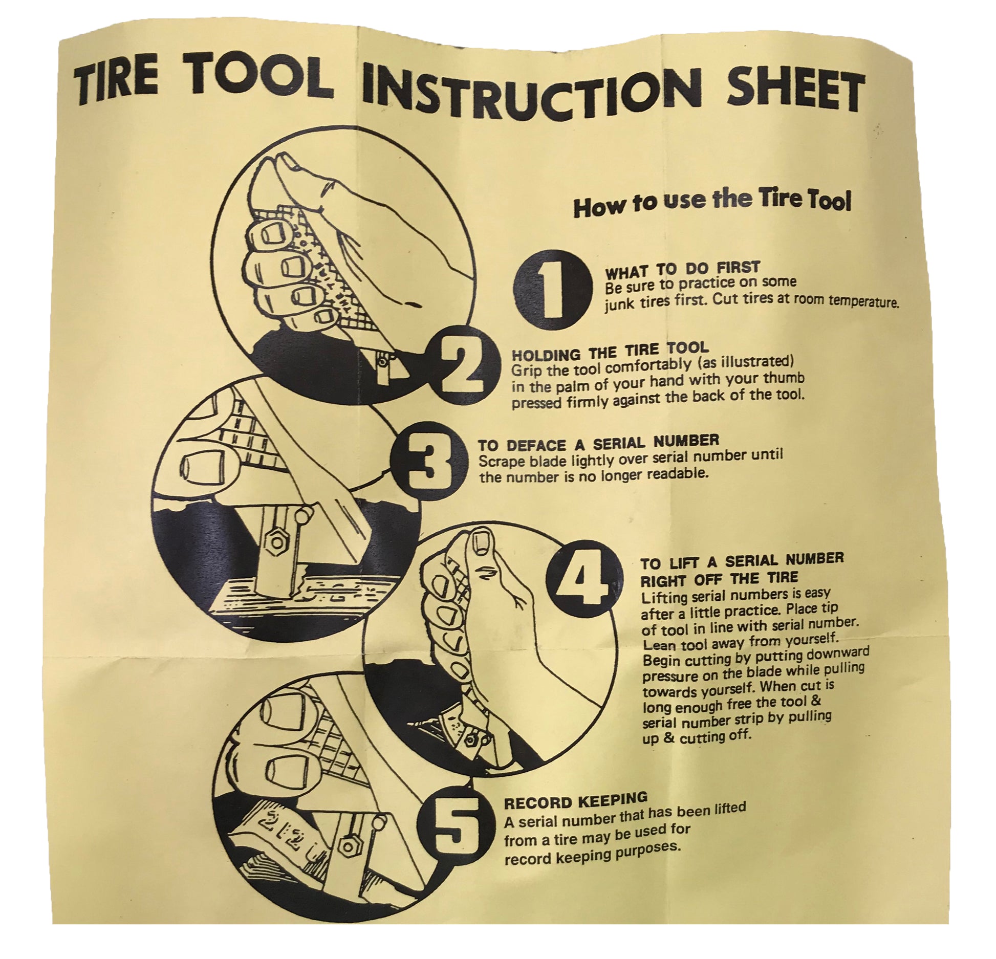 D.O.T. Tire Serial Number Remover Tool