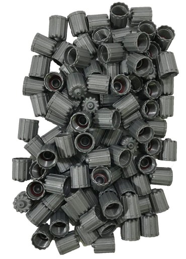 500 Pack of Gray Plastic Tire Valve Stem Caps With Seal For TPMS And Standard Valve Stems