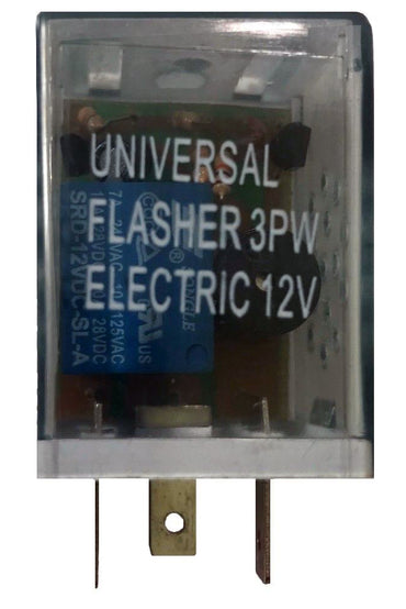 Automotive Loud 3 Pin Universal Turn Signal Flasher Relay 12V Replaces 2 Prong