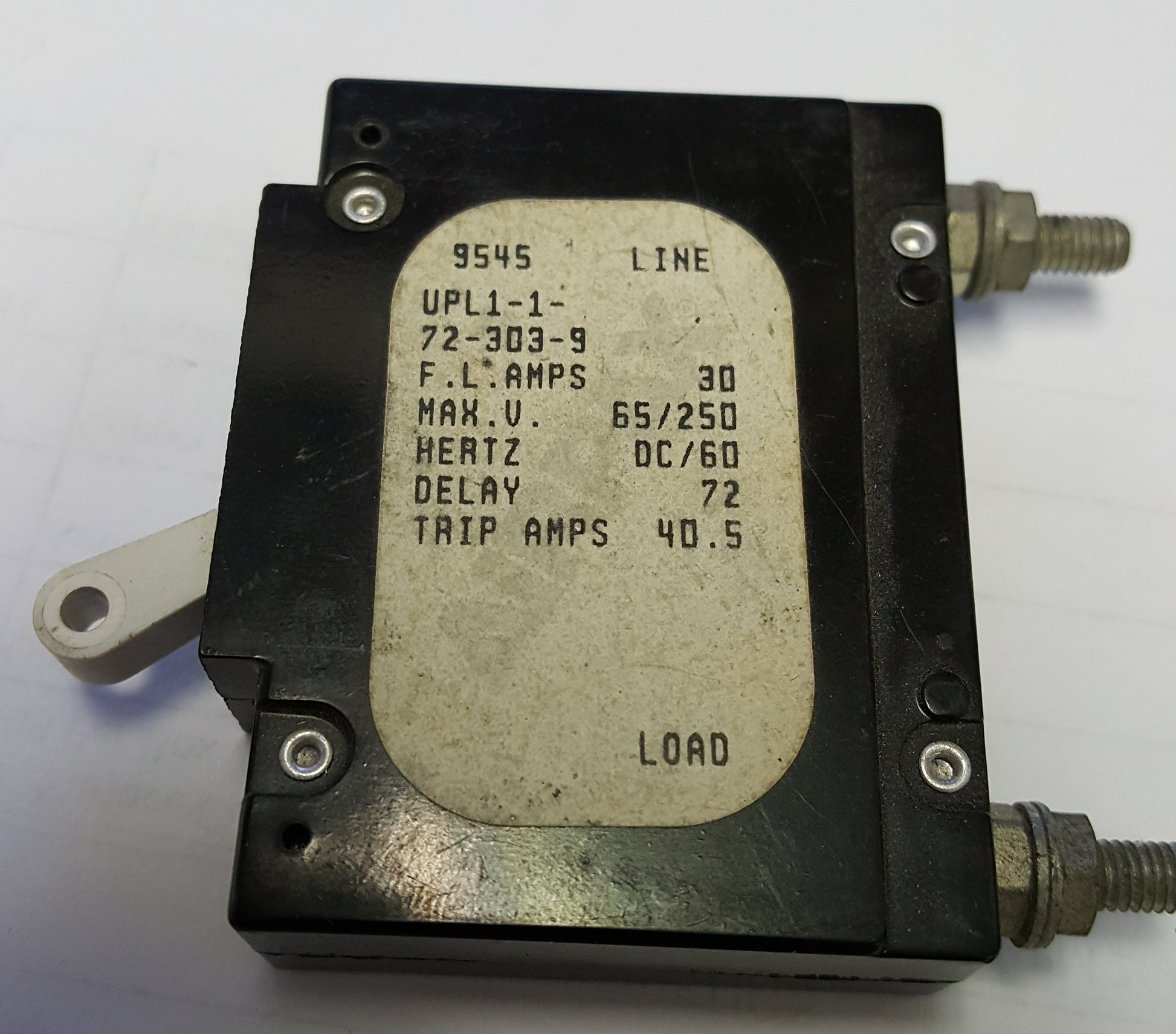 Airpax 9545 30 amp DC Marine Circuit Breaker / White Bat