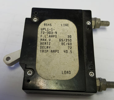 Airpax 9545 30 amp DC Marine Circuit Breaker / White Bat