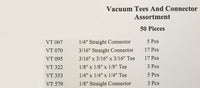 50 Piece Vacuum Tee And Connector Assortment