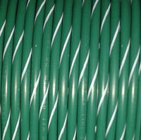 Primary Tracer Marine Tinned Copper 22 Gauge x 100 FT Spool - Green Wire & White Stripe - USA