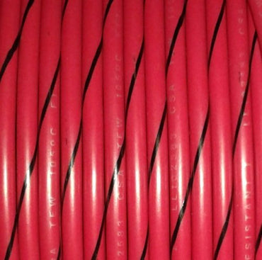 Primary Tracer Marine Tinned Copper 22 Gauge x 25 FT Coil - Red Wire & Black Stripe - USA
