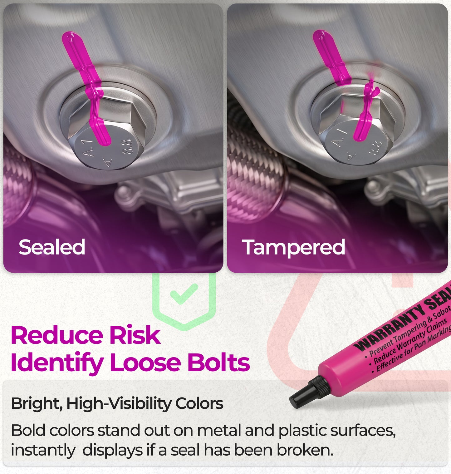 Warranty Seal Marker - 1.8 oz Tamper Evident Tube - 1 or 12 Pack