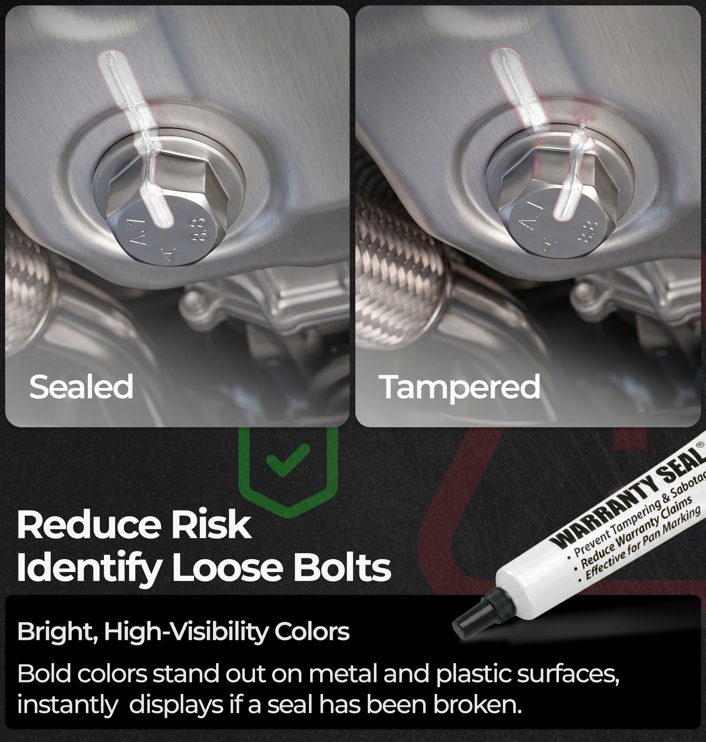 Warranty Seal Marker - 1.8 oz Tamper Evident Tube - 1 or 12 Pack