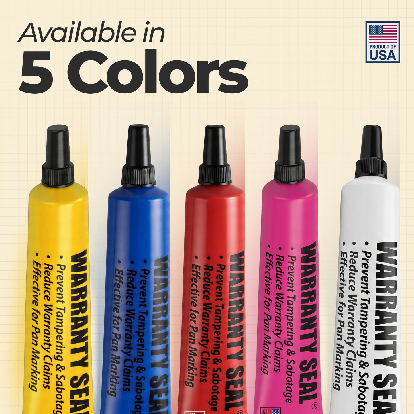 Warranty Seal Marker - 1.8 oz Tamper Evident Tube - 1 or 12 Pack