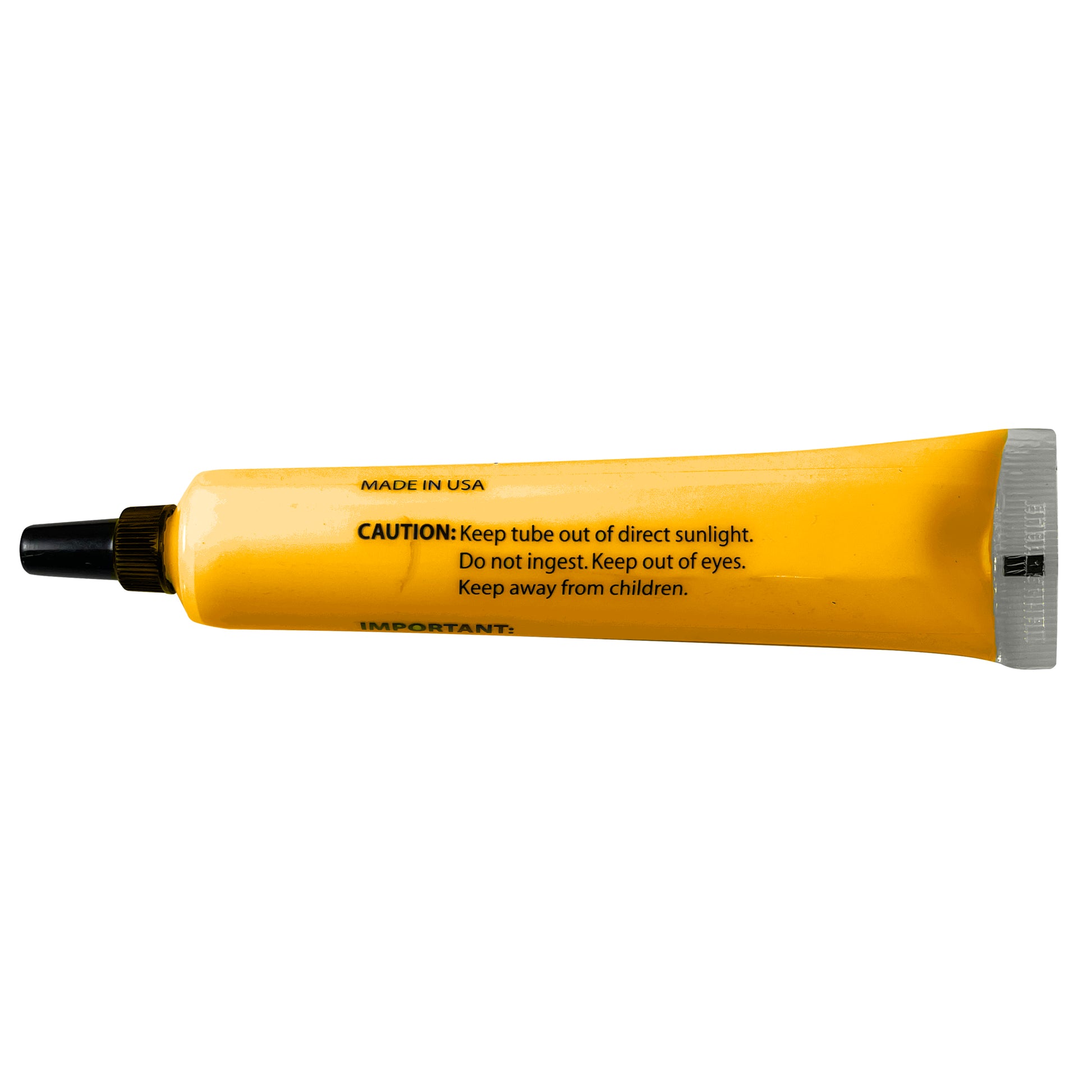 Yellow Warranty Seal 1.8 oz Poly Squeeze Tube