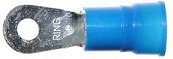Vinyl Insulated Blue Ring Terminal 6 Gauge #10 Stud - 10 Pack